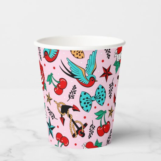 Rockabilly-Papier-Becher Pappbecher (Vorderseite)