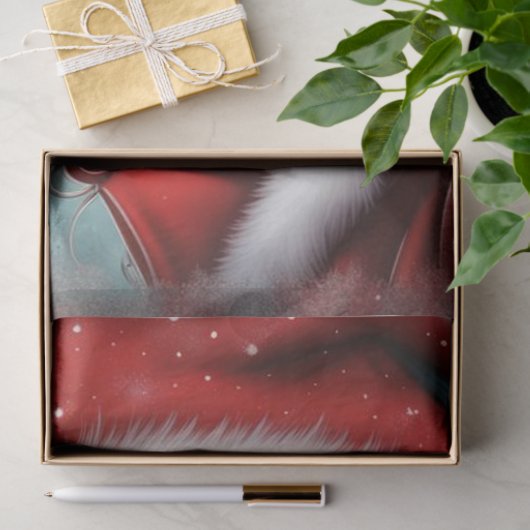 Rockabilly Pinup Christmas Decoupage Seidenpapier (Geschenk)