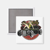 Rockabilly Pinup Magnet (Vorderseite/Rückseite)