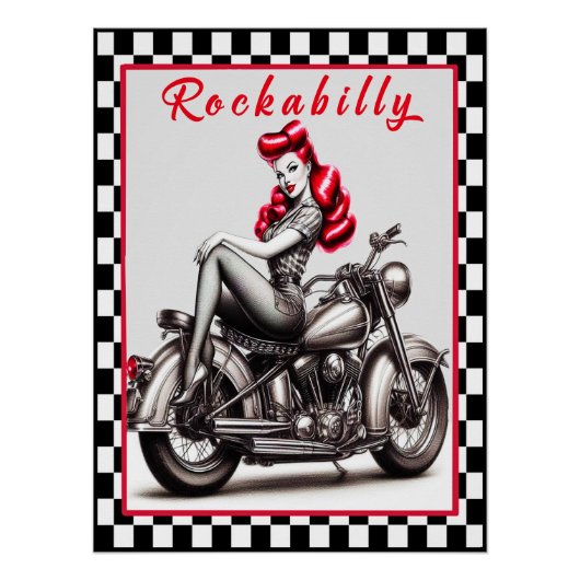 Rockabilly Pinup Poster. Poster (Vorderseite)