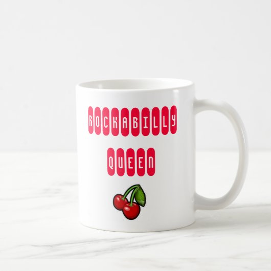 Rockabilly Queen mit Cherries Tasse (Rechts)