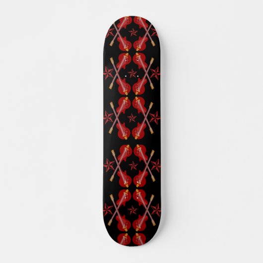 Rockabilly Raute Skateboard (Vorne)