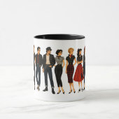 Rockabilly-Rebell der 1950er Tasse (Zentrum)