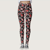 Rockabilly Retro Roller Skaten Leggings (Vorderseite)