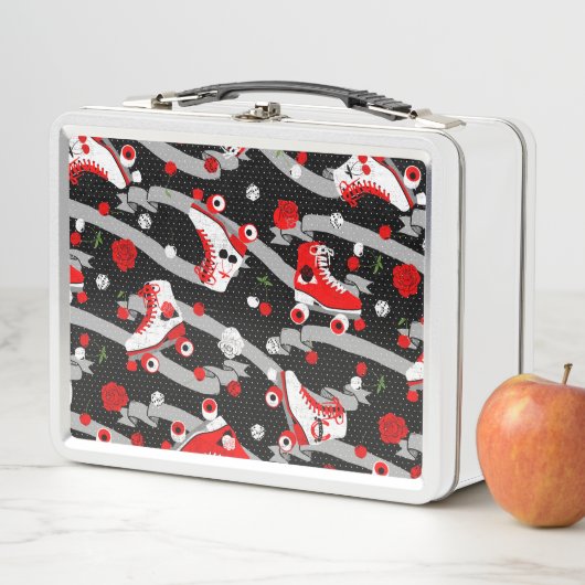 Rockabilly Retro Roller Skaten Metall Brotdose (Beispiel)