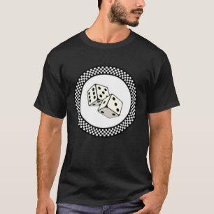 Rockabilly Retro Vintage Schachbrettmuster Würfel T-Shirt