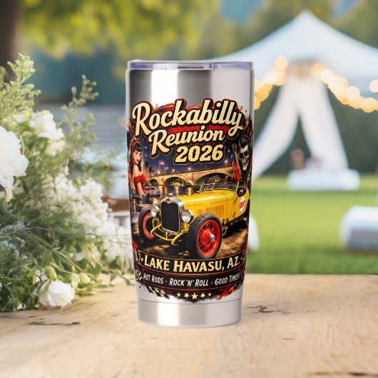 Rockabilly Reunion 2026 tumbler Thermobecher (Hochzeit (gedreht))