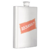 RockaBilly-Rippenstolbe aus rostfreiem Stahl Flachmann (Rechts)