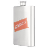 RockaBilly-Rippenstolbe aus rostfreiem Stahl Flachmann (Links)