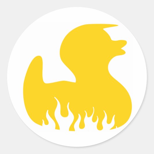 Rockabilly Rubber Duckie Runder Aufkleber (Vorderseite)