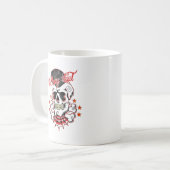 Rockabilly Schädel Kaffeetasse (Vorderseite Links)