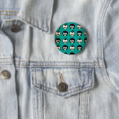 Rockabilly Schädel-Muster Button (Beispiel)