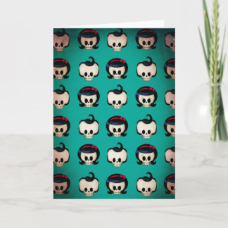 Rockabilly Skulls Pattern Karte