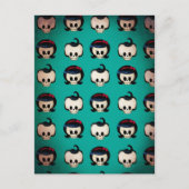 Rockabilly Skulls Pattern Postkarte (Vorderseite)