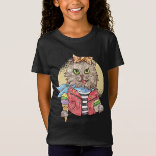 Rockabilly-Stil-Katze T-Shirt