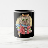 Rockabilly-Stil-Katze Tasse (Zentrum)