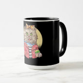 Rockabilly-Stil-Katze Tasse (VorderseiteRechts)