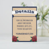 Rockabilly Tattoo Gothic Wedding Begleitkarte (Stehend Vorderseite)