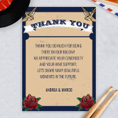 Rockabilly Tattoo Gothic Wedding Dankeskarte