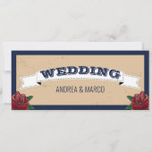 Rockabilly Tattoo Gothic Wedding Einladung (Rückseite)