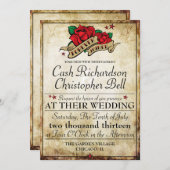 Rockabilly Tattoo Rose Rocker Hochzeit Einladungen (Vorne/Hinten)