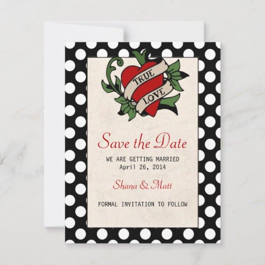 Rockabilly Termin vormerken Save The Date (Vorderseite)