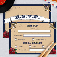Rockabilly Ticket Rock and Roll Wedding RSVP