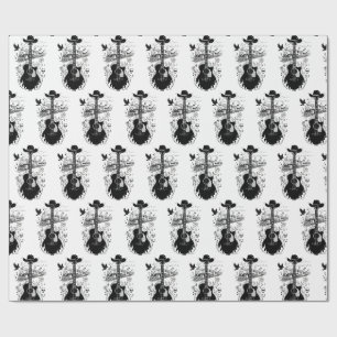 Rockabilly-Verpackung, Johnny-Cash-Themen-Geschenk Geschenkpapier