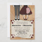 Rockabilly Wedding, 12x18 Verlobung Einladung (Vorderseite)