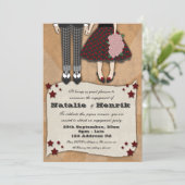 Rockabilly Wedding, 12x18 Verlobung Einladung (Stehend Vorderseite)