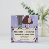 Rockabilly Wedding, 5,25x5,25 Save the Date (Stehend Vorderseite)