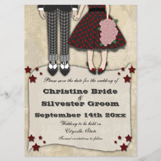 Rockabilly Wedding, 6.5x8.75 Save the Date