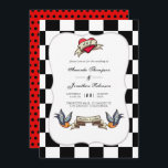 Rockabilly Wedding Einladung<br><div class="desc">Anpassbar an Ihre Eventspezifikationen.</div>