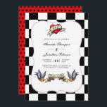 Rockabilly Wedding Einladung<br><div class="desc">Anpassbar an Ihre Eventspezifikationen.</div>