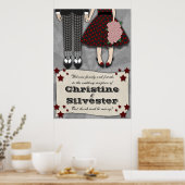 Rockabilly Wedding, Empfang Begrüßungspposter Poster (Küche)