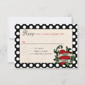 Rockabilly Wedding RSVP (Vorderseite)