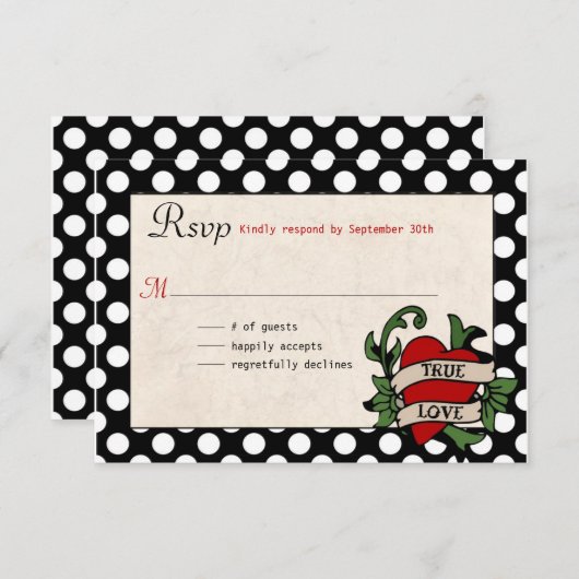 Rockabilly Wedding RSVP (Vorne/Hinten)