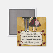 Rockabilly Wedding, Save the Date Magnet (Vorderseite/Rückseite)