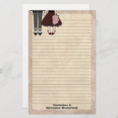 Rockabilly Wedding, Schreibwaren Briefpapier (Vorne/Hinten)