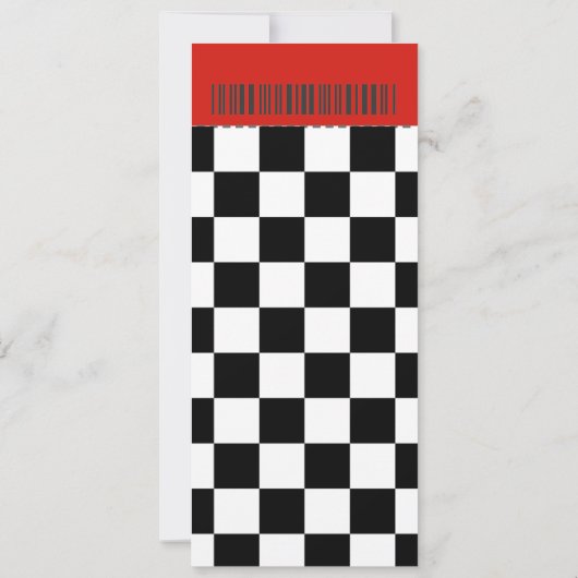 Rockabilly Wedding Ticket Einladung (Rückseite)