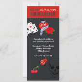 Rockabilly Wedding Ticket Einladung (Vorderseite)