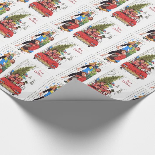 Rockabilly Weihnachten Geschenkpapier (Ecke)
