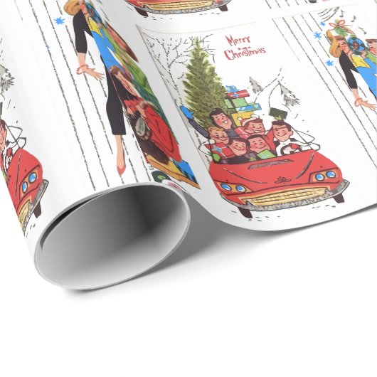 Rockabilly Weihnachten Geschenkpapier (Rolleneckpunkt)