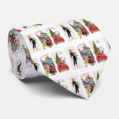 Rockabilly Weihnachten Krawatte (Gerollt)