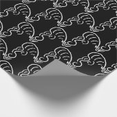 ROCKABILLY YELL (SCHWARZ) GESCHENKPAPIER (Ecke)