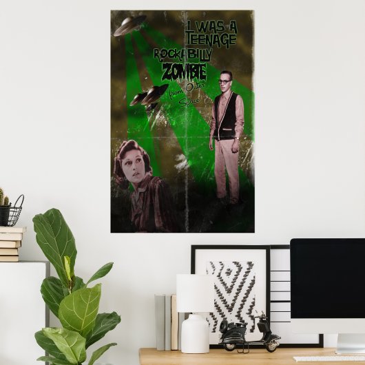 Rockabilly Zombie Poster (Heimbüro)