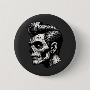 Rockabilly Zombie Vibes Button
