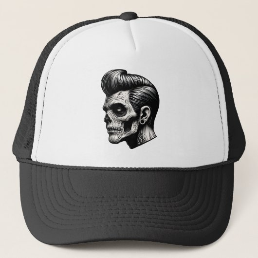 Rockabilly Zombie Vibes Truckerkappe (Vorderseite)