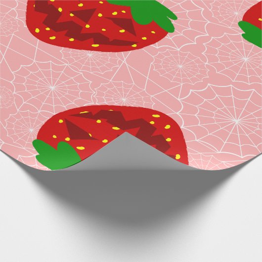 Rockabilrosa Spinnennetz Geschenkpapier (Ecke)