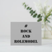 #RockandRolemodel - Black Editable. Postkarte (Stehend Vorderseite)